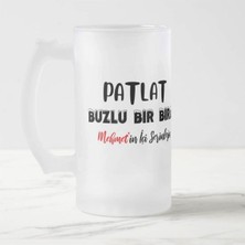 Şık Beyaz Buzlu Bira Bardağı, Özel Tasarım, Serin ve Zarif Sunum Için