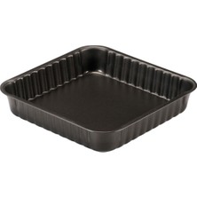 Kare Kek Kalıbı 24CM, Siyah, Dayanıklı ve Kullanışlı, Mutfakta Pratiklik Sunar