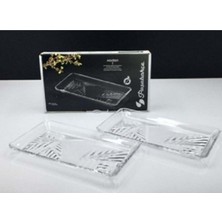 Bej Cam Tatlı Tabağı Çiftli, Şık ve Zarif Sunum Için Idealdir