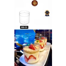 Şeffaf 300CC Plastik Kavanoz, Kapaklı, 15'li, Tatlı ve Saklama Kabı Seti