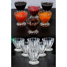 6'lı Gri Cam Kase Seti, Çerezlik ve Tatlı Kasesi, 180CC, Şık ve Kullanışlı Tasarım