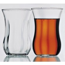 Şeffaf 42021 Optikli Çay Bardakları 24'lü Set