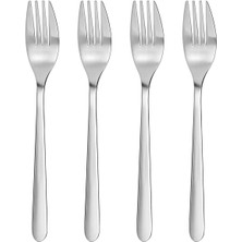 Paslanmaz Çelik Çatal Seti, 4'lü, Şık ve Dayanıklı Mutfak Gereçleri