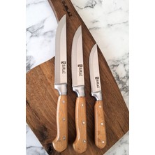 El Yapımı 3'lü Meyve Sebze Bıçak Seti, Şık ve Kullanışlı Mutfak Araçları