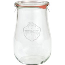 1750 ml Lale Desenli Cam Saklama Kabı, Beyaz, Şık ve Kullanışlı