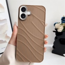 Apple iPhone 16 Uyumlu Kılıf Zebana Fine-Line Silikon Kılıf Desert Titanyum