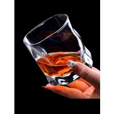 Dalgalı Şeffaf Cam Bardak 200 Ml, Buzlu Kahve ve Kokteyl Için Şık Tasarım