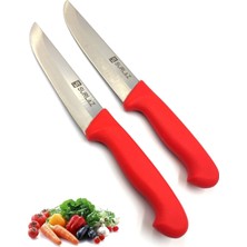 Kırmızı Serisi Mutfak Bıçak Seti, 2 Parça, Şık ve Kullanışlı Mutfak Aksesuarları