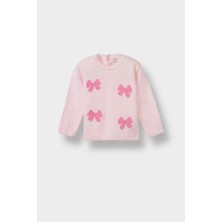 DeFacto Bisiklet Yaka Fiyonklu Triko Kazak Kız Bebek F2589A525WN