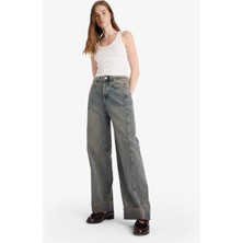 DeFacto %100 Pamuk Barrel Fit Yüksek Bel Jean Pantolon F8238AX25AU
