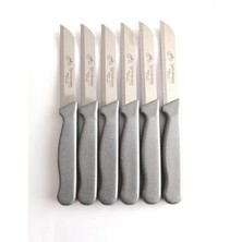 Tırtıklı ve Simli Gri Meyve Sebze Bıçağı, Dayanıklı ve Şık Tasarım