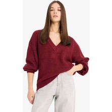 DeFacto Oversize Geniş Kalıp V Yaka Triko Kazak Z7135AZ25WN