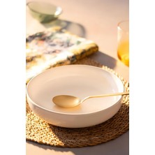 Bej Porselen Salata Kasesi, 20 Cm, Modern ve Şık Sunum Için Ideal