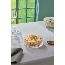 El Yapımı Cam Sunum Kasesi Beyaz, Şık ve Zarif Tasarım