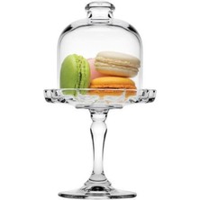 Beyaz Mini Patisserie Kapaklı Ayaklı Servis Tabağı, Şık ve Kullanışlı 1 Adet