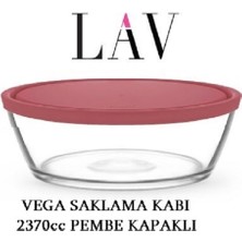 2370CC Pembe Saklama Kabı, Kapaklı, Dayanıklı ve Pratik Kullanım