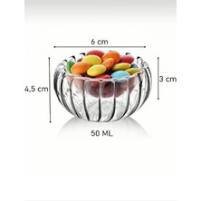 6'lı Çift Cidarlı Mini Cam Damlalık, Sosluk, Çerezlik Seti, Turuncu