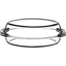 Oval Kapaklı Borcam Tencere 1800 Cc, Beyaz, Dayanıklı ve Şık Tasarım