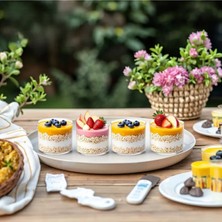 Borosilikat Cam Sunum Kasesi 4'lü Set, 400 Ml, Magnolia, Puding, Reçel, 9x7 cm