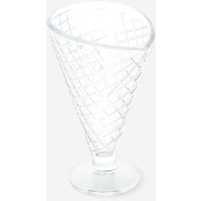 Beyaz Külah Şeklinde Cam Dondurma Kasesi, Şık ve Kullanışlı Tasarım