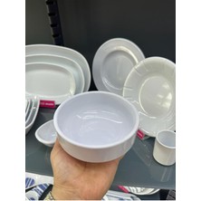 Beyaz 12 cm 6'lı Melamin Çorba Kasesi Seti, Şık ve Dayanıklı Tasarım