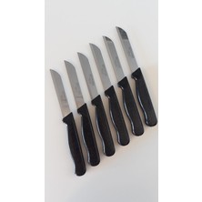 Siyah Simli Meyve Bıçağı 6'lı Takım, Şık ve Kullanışlı Mutfak Seti