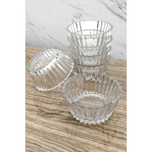 6'lı Cam Kase Çerezlik Sunum Seti, 180CC, Beyaz Renk