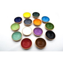 Kahverengi 14'lü Toprak Kase Seti, Sosluk, Reçellik ve Çerezlik 8cm