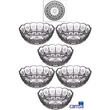 Turuncu 6'lı Cam Göz Çerezlik Seti, Şık ve Kullanışlı Mutfak Aksesuarı