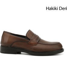 GÖNDERİ Erkek Taba  Hakiki Deri Klasik Ayakkabı