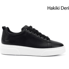 Gönderi(r) Erkek Siyah Bağcıklı Hakiki Deri Sneaker