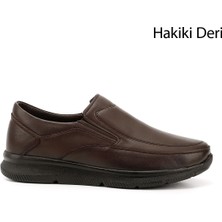 GÖNDERİ Erkek Koyu Kahve  Hakiki Deri Comfort Ayakkabı
