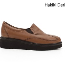 GÖNDERİ Kadın Taba Antik Dolgu Taban Hakiki Deri Ayakkabı
