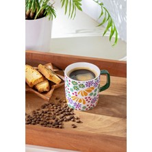 Çiçekli Çok Renkli Seramik Kupa 350 Ml, Şık ve Kullanışlı Tasarım