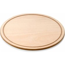 32 cm Ahşap Pizza Tabağı ve Altlığı, Şık ve Doğal Tasarım