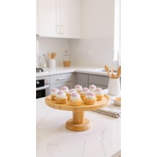 Bej Renkli Ayaklı Sunum Küçük, Şık ve Kullanışlı Tasarım