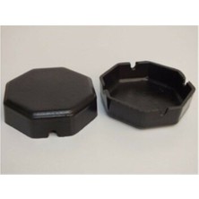 5 Adet Kırılmaz Mika Plastik Küllük, Siyah Renkli, Dayanıklı ve Şık Tasarım