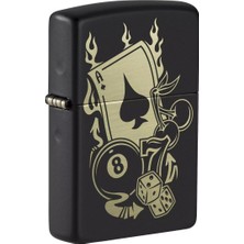 Zippo Gambling Dizayn Çakmak Metal Yapı Benzinli Rüzgar Geçirmez Şık Tasarım