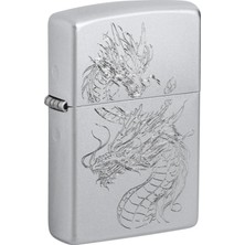 Zippo Dragon Satin Chrome Dizayn Çakmak