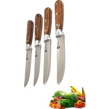 4'lü Meyve ve Sebze Bıçağı Seti, Pratik ve Dayanıklı Mutfak Aleti