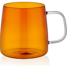 Renkli Cam Kupa Amber 400 Ml, Şık ve Zarif Tasarım, Günlük Kullanım Için Ideal