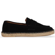 Bueno Shoes Siyah Süet Erkek Espadril Ayakkabı 14MAFR110 14MAFR110