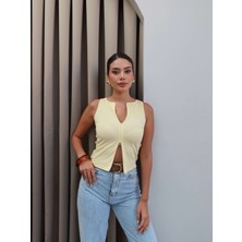 Çift Fermuarlı Bluz