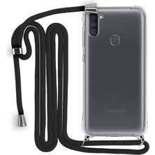 Piyasa Sepeti Samsung Galaxy A11 Boyun Askılı Şeffaf Tank Kılıf