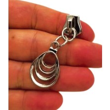 Angel Çanta Aksesuar Gümüş Renk Damla Model Fermuar Başı