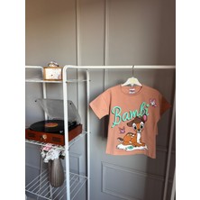 Bambi Baskılı Kız Çocuk Tişört ve Şort Takım