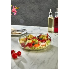 Turuncu Büyük Cam Salata ve Meyve Sunum Kasesi, Şık ve Kullanışlı Tasarım