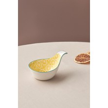Floral Sarı Damla Çerezlik ve Sosluk 10 cm Şık ve Zarif Tasarım
