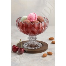 6'lı Dondurmalık, Çerezlik, Şekerlik, Ayaklı Kupa Kase 250ML, Gri