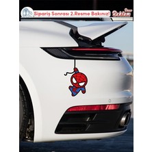 Örümcek Adam Sticker – Suya ve Güneşe Dayanıklı Çizgi Karakter Araç Çıkartması